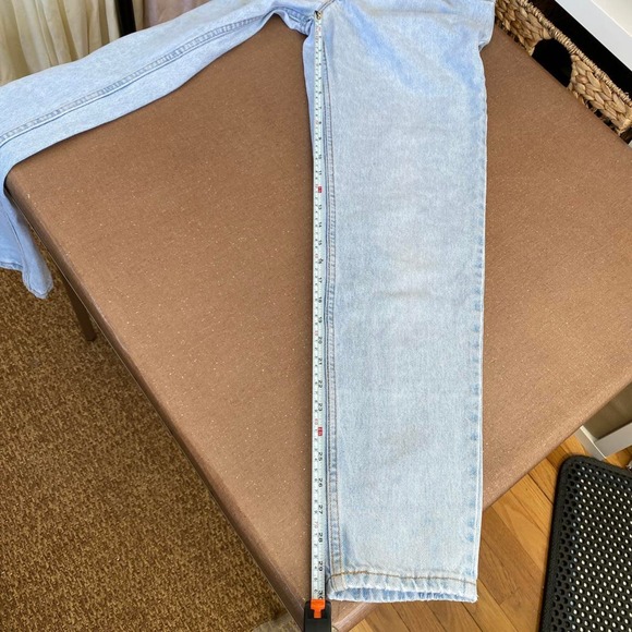 levis 505 vintage stonewash jeans Size 11 Long Juniors Taper Leg - Picture 8 of 11